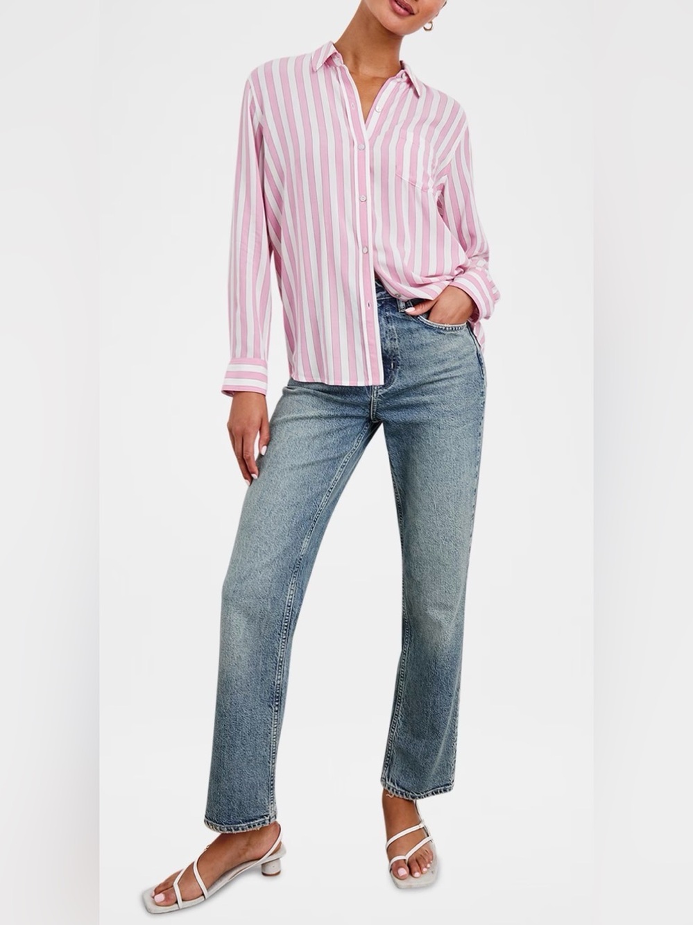 Rails Wren Striped Button Front Shirt